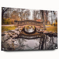 Acrylic print of a large abstract depiction of New Jersey scenery in blue and gray tones, ideal for dining room decor.