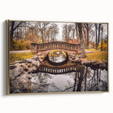 Framed canvas depicting a vintage-style New Jersey landscape in muted earth tones, ideal for bedroom wall art.