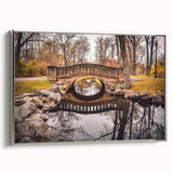 Framed canvas featuring a vintage landscape painting of New Jersey, with vibrant colorful art on a black background.
