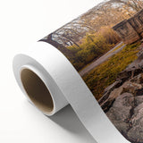 Art deco poster of a New Jersey scenery in pastel colors on rolled canvas, ideal for nursery wall art.