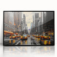 Large abstract wall art of Manhattan skyline in muted gray tones on a framed acrylic, suitable for modern art wall decor.