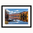 Textured abstract art print of Vermont scenery in black frame, ideal for extra large wall art in a living room.
