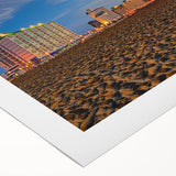 Art deco poster of Virginia scenery in muted green and beige tones on rolled canvas, suitable for dining room wall art.