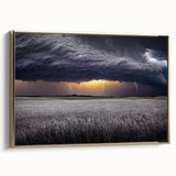 Framed canvas wall art featuring a vintage-style landscape of Palouse, Washington in muted earth tones.