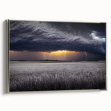 Framed canvas of a vintage-style landscape art painting depicting the rolling hills of Palouse.