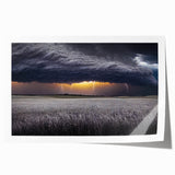 Extra large rolled print depicting the Palouse region of Washington in soft green tones, suitable as art wall dining room.