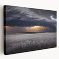 Large art of the Palouse region in Washington on stretched canvas, with lush green fields, ideal for kitchen wall art.