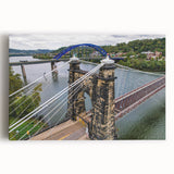 Black and white photograph of West Virginia scenery on stretched canvas, suitable for kitchen wall art.