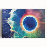 Black and white photograph of Yellowstone scenery on large stretched canvas, suitable for kitchen wall art.