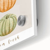 Large abstract wall art featuring autumnal hues on acrylic glass, ideal for dining room ambiance.