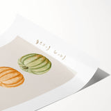 Extra large wall art featuring line art flowers in muted autumnal tones on rolled canvas.