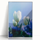 Art Deco style poster of spring season, featuring pastel colors on a white framed acrylic, ideal for nursery wall art.