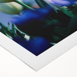 Art deco poster featuring a stylized spring scene in pastel colors on a rolled canvas, suitable for dining room walls.