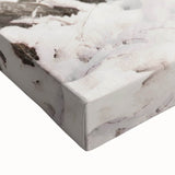 Large art featuring a black and white winter landscape on stretched canvas, ideal for bedroom wall decor.