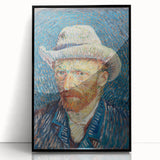 Large abstract wall art print in mid-century modernist style, featuring swirls of blue and yellow on a framed acrylic.