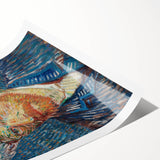 Extra large rolled canvas print featuring line art flowers in black and white, ideal for large living room wall art.