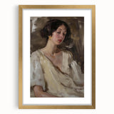 Abstract figurative art frame with a gold mat, showcasing vibrant colors and intricate designs, perfect for modern home decor or gallery displays.