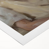 Abstract figurative art print on rolled canvas, showcasing vibrant colors and dynamic shapes, ideal for modern home decor. Packaged securely in a cardboard tube for delivery.