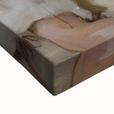 Close-up of an abstract figurative stretched canvas artwork showcasing vibrant colors and intricate patterns, perfect for modern home decor and art enthusiasts.