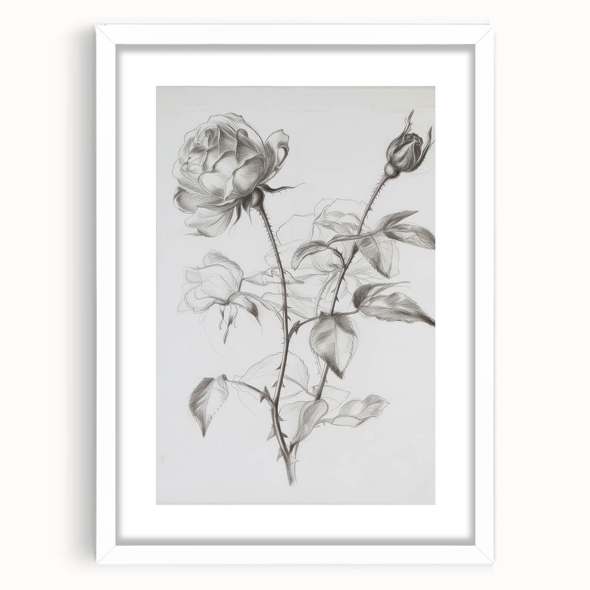 Abstract floral frame with a white mat, showcasing vibrant colors and intricate designs, ideal for enhancing modern home decor. Perfect for wall art enthusiasts.