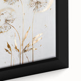 Close-up of a vibrant abstract floral framed canvas showcasing intricate details in rich colors, ideal for adding a modern touch to home decor.