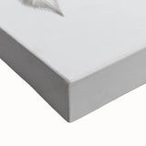 Close-up of a vibrant abstract floral stretched canvas artwork showcasing bold colors and intricate patterns, ideal for modern home decor.