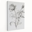 Abstract floral design stretched canvas artwork showcasing vibrant colors and intricate patterns, ideal for modern home decor. Side view highlights depth and texture.