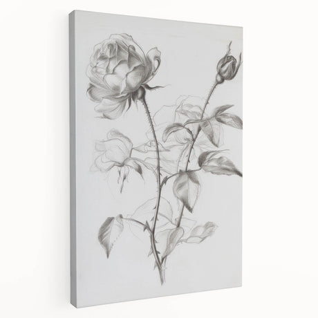 Abstract floral design stretched canvas artwork showcasing vibrant colors and intricate patterns, ideal for modern home decor. Side view highlights depth and texture.