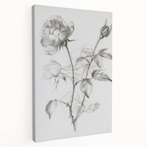 Abstract floral design stretched canvas artwork showcasing vibrant colors and intricate patterns, ideal for modern home decor. Side view highlights depth and texture.