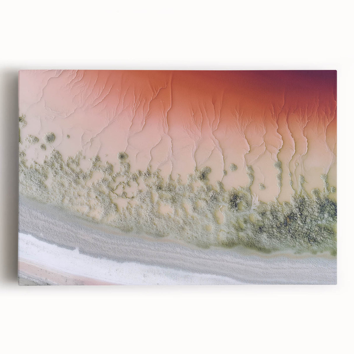 Abstract landscape canvas print showcasing vibrant colors and flowing shapes, perfect for modern home decor. Ideal for adding a contemporary touch to any living space.