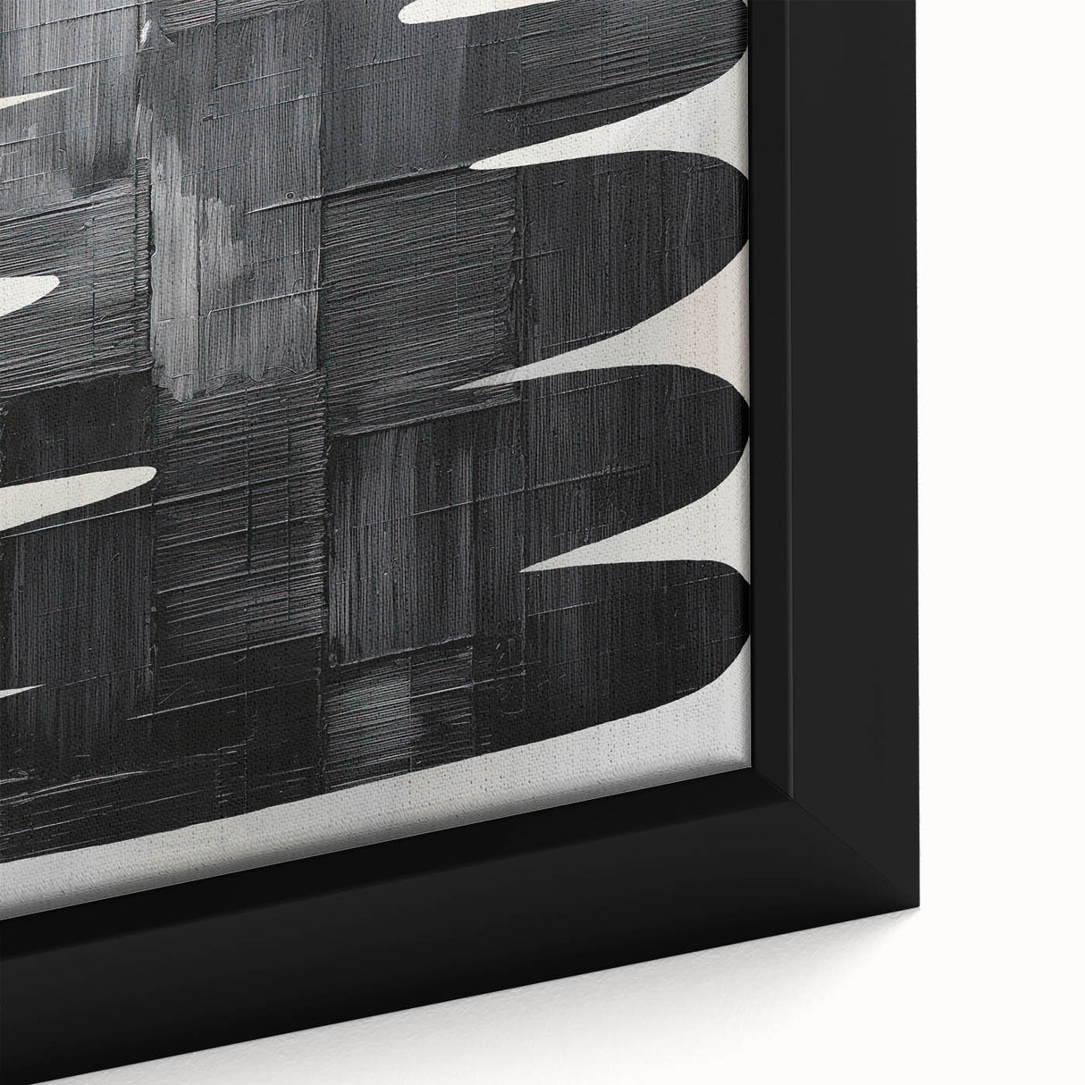 Close-up of framed abstract minimalist wall art featuring soft pastel colors and geometric shapes, ideal for modern home decor and stylish interiors.