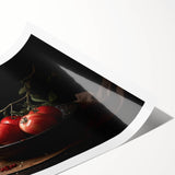 Extra large wall art featuring line art flowers in black on white, rolled print format.