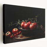 Large canvas wall art featuring an array of colorful fruits, ideal for kitchen decor.