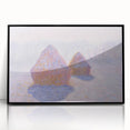 Impressionist Haystack Winter Scene - Monet Snow & Sun Effect Print