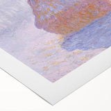 Impressionist Haystack Winter Scene - Monet Snow & Sun Effect Print