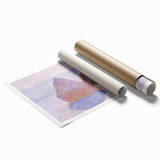 Impressionist Haystack Winter Scene - Monet Snow & Sun Effect Print