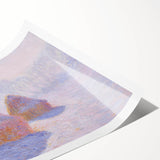 Impressionist Haystack Winter Scene - Monet Snow & Sun Effect Print