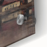 Moody Lakeside Landscape - Serene Modern Wall Art in Earth Tones