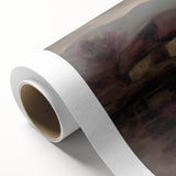 Moody Lakeside Landscape - Serene Modern Wall Art in Earth Tones