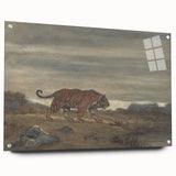 Majestic Realism Art Print of a Tiger in Nature’s Landscape