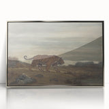 Majestic Realism Art Print of a Tiger in Nature’s Landscape