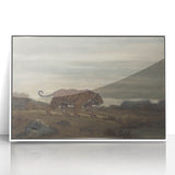 Majestic Realism Art Print of a Tiger in Nature’s Landscape