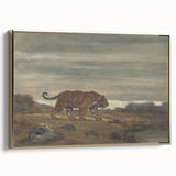 Majestic Realism Art Print of a Tiger in Nature’s Landscape