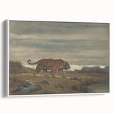 Majestic Realism Art Print of a Tiger in Nature’s Landscape