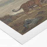 Majestic Realism Art Print of a Tiger in Nature’s Landscape