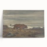 Majestic Realism Art Print of a Tiger in Nature’s Landscape