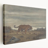 Majestic Realism Art Print of a Tiger in Nature’s Landscape