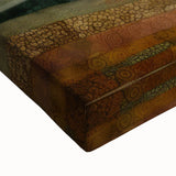 Black and white landscape art painting on large stretched canvas, depicting a serene fall scene.