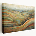 Large canvas depicting a fall landscape with warm orange and red tones, suitable for kitchen wall art.