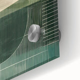 Contemporary Dining Art Pieces - Geometric Green Abstraction